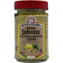 Pesto mit Zitrone, Ricotta & Oliven Delizie die Calabria